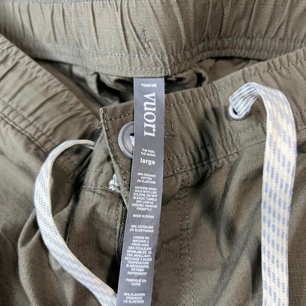 Vuori Pants Mens Large Green Technical Climber Performance Stretch Woven V442 - Picture 3 of 5
